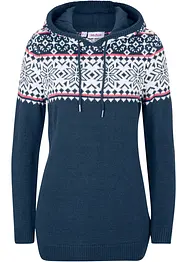 Pull en maille à capuche, bonprix