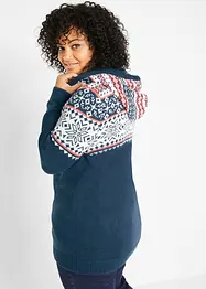 Pull en maille à capuche, bonprix