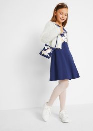 Mädchen Jerseykleid mit Tasche (2-tlg.Set) aus Bio-Baumwolle, bpc bonprix collection