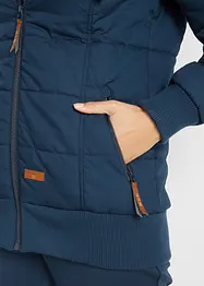 Outdoorjacke mit Lederimitat-Details, bonprix