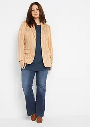 Boxy-Longshirt mit kurzen Ärmeln, bonprix