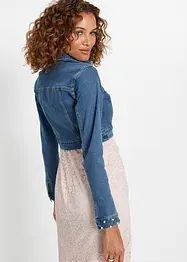 Jeans- Bolero mit Perlen, bonprix