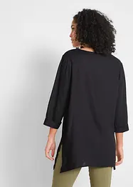 Blouse T-shirt oversized à pans, bonprix