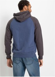 Gilet sweat-shirt à capuche avec manches raglan, John Baner JEANSWEAR