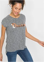 Longshirt mit hervorgehobener Schrift, bonprix