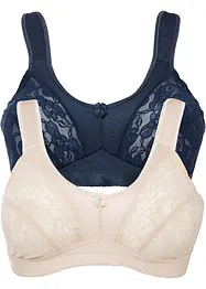 Lot de 2 soutiens-gorge grand maintien sans armatures, bonprix