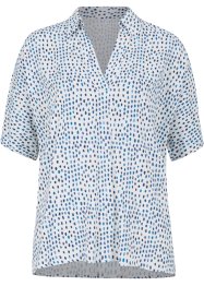 Viskose-Bluse mit Seitenschlitzen, kurzarm, bpc bonprix collection