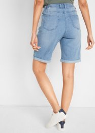 Komfort-Stretch-Jeans-Bermuda mit Stickerei und Bequembund, bpc bonprix collection