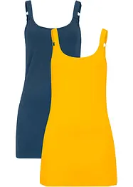 Longtop mit verstellbaren Trägern mit Bio-Baumwolle (2er Pack), bonprix