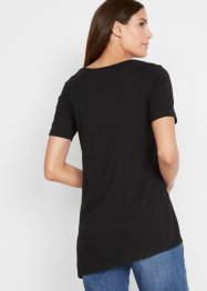 T-shirt long asymétrique, manches courtes, bonprix