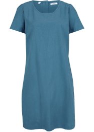 Kurzes Kleid mit Leinen und Knopfleiste hinten, halbarm, bpc bonprix collection