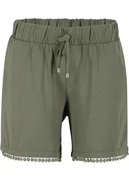 Jerseyshorts mit Bequembund und Spitze, bonprix