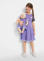 Robe fille et robe de poupée (ens. 2 pces) en coton, bonprix