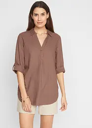 Leinen-Bluse, 3/4-Arm, bonprix