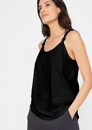 Top en coton à détails nœuds, bonprix