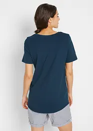 Baumwoll-T-Shirt mit maritimen Druck, bonprix