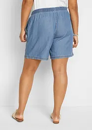 Leichte Denim Shorts mit Leinen und Bequembund, bonprix