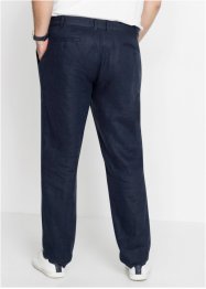 Pantalon chino en lin avec taille confortable Regular Fit, Straight, bonprix