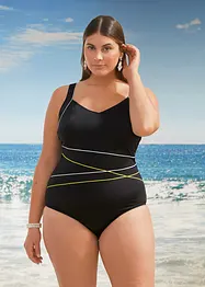 Maillot 1 pièce à passepoils contrastants, bonprix