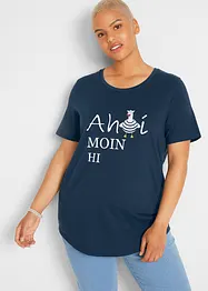 Baumwoll-T-Shirt mit maritimen Druck, bonprix