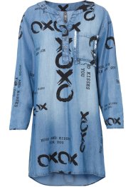 Robe en jean oversize avec inscription en TENCEL™ Lyocell, RAINBOW