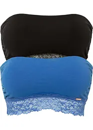 Lot de 2 soutiens-gorge bandeau coton, bonprix