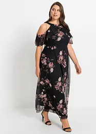 Robe longue en mesh imprimée, bonprix