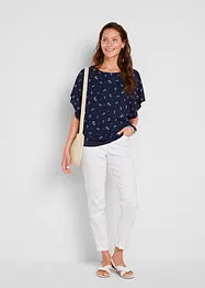 Georgette-Bluse, kurzarm, bonprix