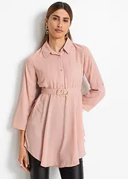 Longbluse mit Gürtel mit recyceltem Polyester, bonprix