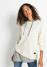 Sweatshirt mit Kapuze und asymmetrischem Saum, bonprix