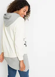 Sweatshirt mit Kapuze und asymmetrischem Saum, bonprix