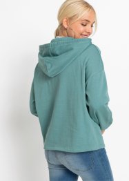 Sweat-shirt à capuche oversized en coton bio, RAINBOW