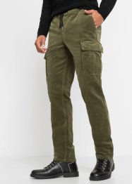 Pantalon taille extensible Cargo en velours côtelé, Regular Fit, bpc bonprix collection