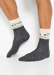 Thermo Socken mit Bio-Baumwolle und Grußkarte (3er Pack), bonprix