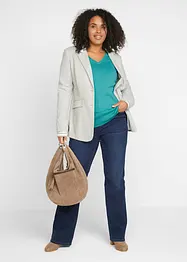 Feinstrick-Pullover mit V-Ausschnitt, bonprix