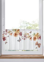 Microfaser Scheibengardine mit Blumenmuster, bpc living bonprix collection