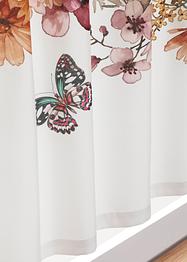Microfaser Scheibengardine mit Blumenmuster, bpc living bonprix collection