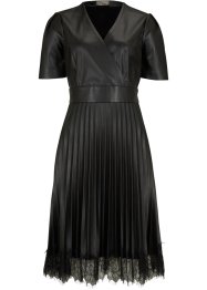 Lederimitat-Kleid mit Spitze, bpc selection premium