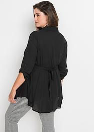Longbluse mit Gürtel mit recyceltem Polyester, BODYFLIRT