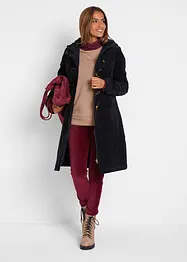 Duffle-coat en velours côtelé doublé, mi-long, bonprix