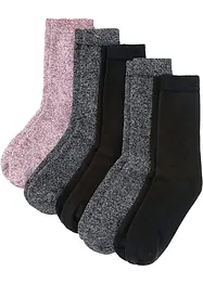 Thermo Frottee Socken mit Bio-Baumwolle (5er Pack), bpc bonprix collection