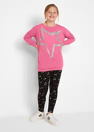 T-shirt long fille + legging (Ens. 2 pces.), bonprix