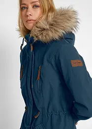 Winterparka mit Fellimitat-Kapuze, bonprix