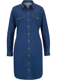 Robe en jean avec élasthanne, manches longues, bonprix