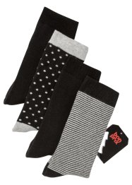 Lot de 4 paires de chaussettes thermo en éponge avec carte cadeau, bpc bonprix collection