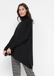 Oversize Poncho-Rollkragenpullover mit asymmetrischem Schnitt, bonprix