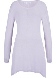 Baumwoll Long-Pullover mit Zipfelsaum, A-Linie, bpc bonprix collection
