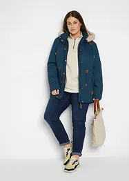 Wattierter Parka mit Fellimitat-Besatz, bonprix