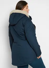 Wattierter Parka mit Fellimitat-Besatz, bonprix