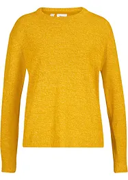 Strick-Pullover mit Rundhals-Ausschnitt in Melange, bonprix